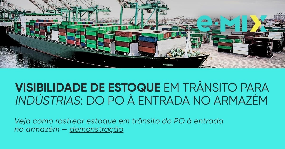 Visibilidade de estoque em trânsito para indústrias: do PO à entrada no armazém