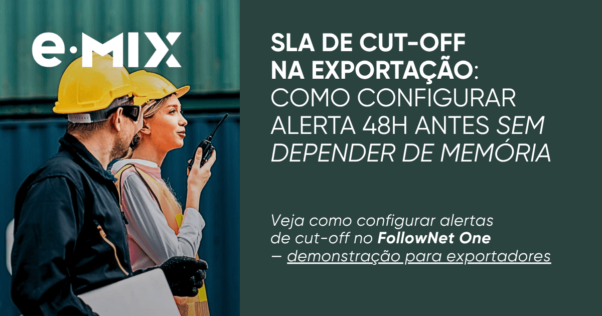 SLA de cut-off na exportação: como configurar alerta 48h antes sem depender de memória