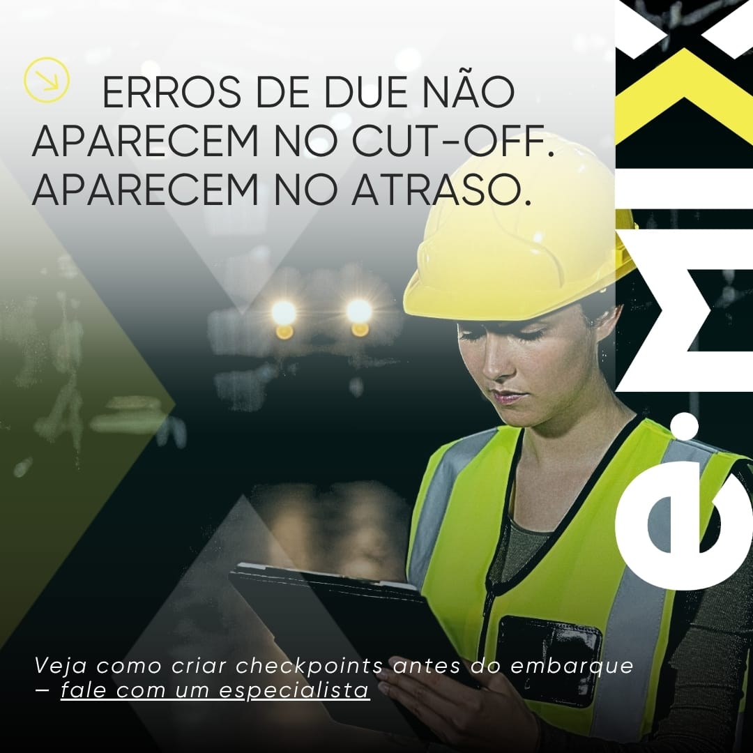 Erros de DUE na exportação: checklist pré-cut-off