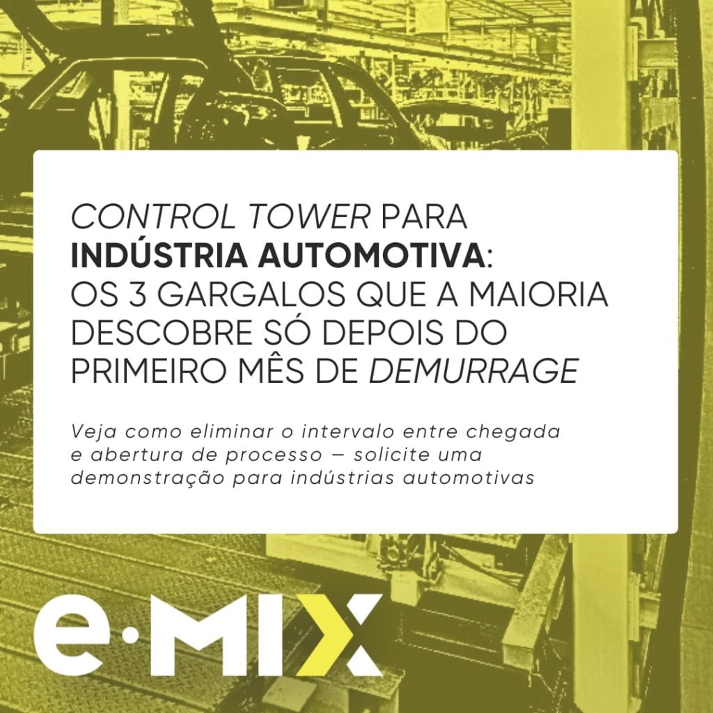 Control Tower para indústria automotiva: os 3 gargalos que a maioria descobre só depois do primeiro mês de demurrage