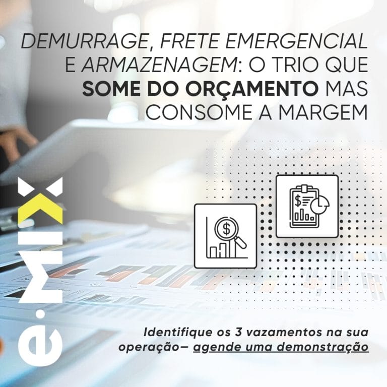 Demurrage, frete emergencial e armazenagem: o trio que some do orçamento mas consome a margem
