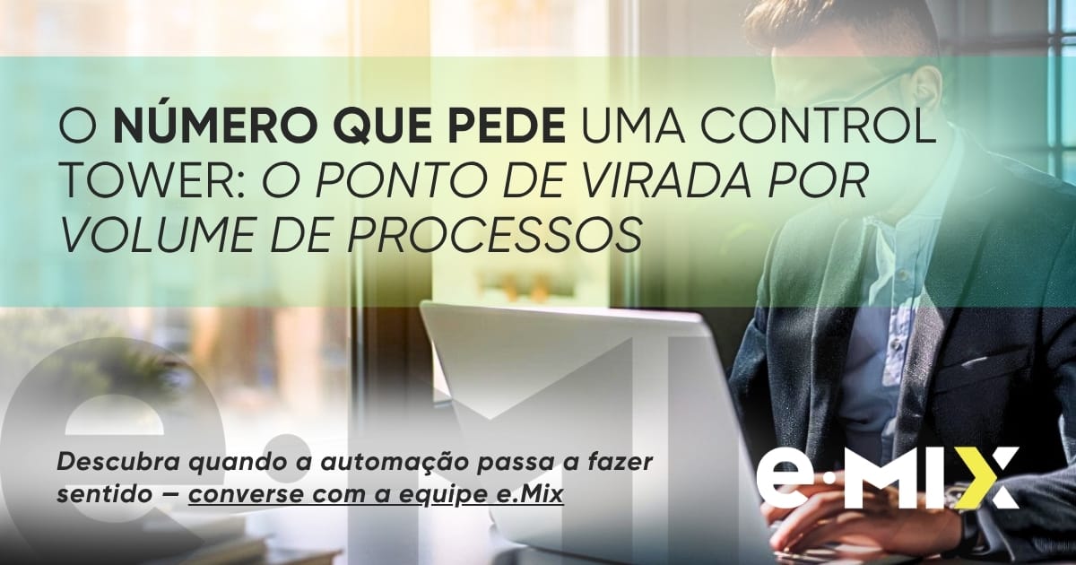 O número que pede uma Control Tower: o ponto de virada por volume de processos
