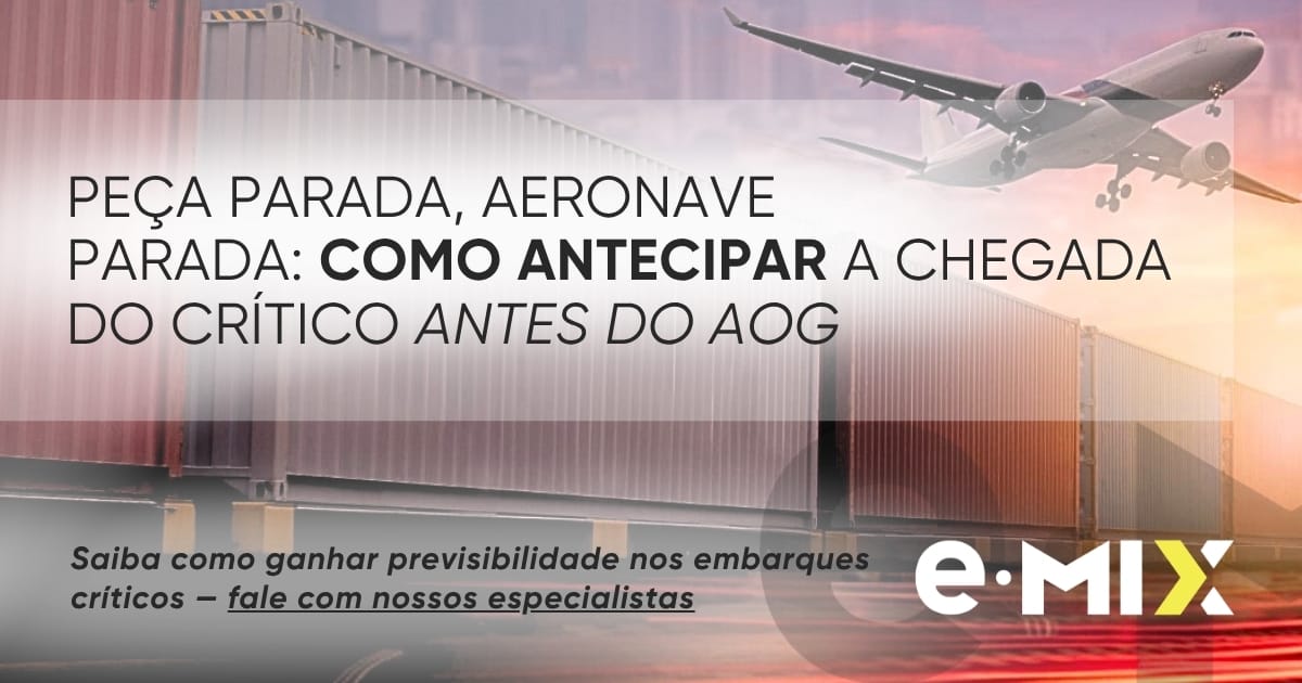Peça parada, aeronave parada: como antecipar a chegada do crítico antes do AOG