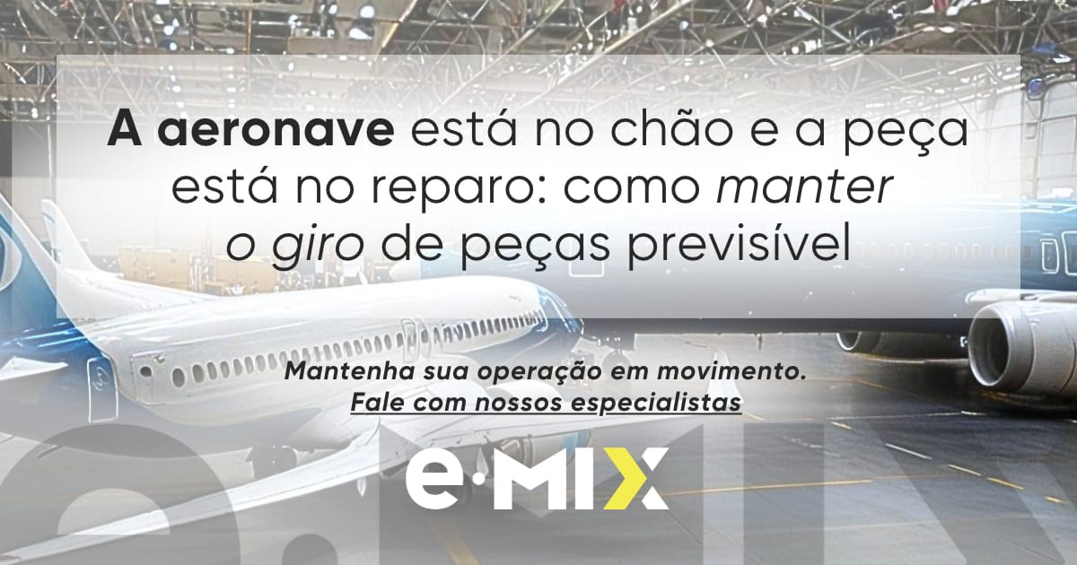 A aeronave está no chão e a peça está no reparo: como manter o giro de peças previsível