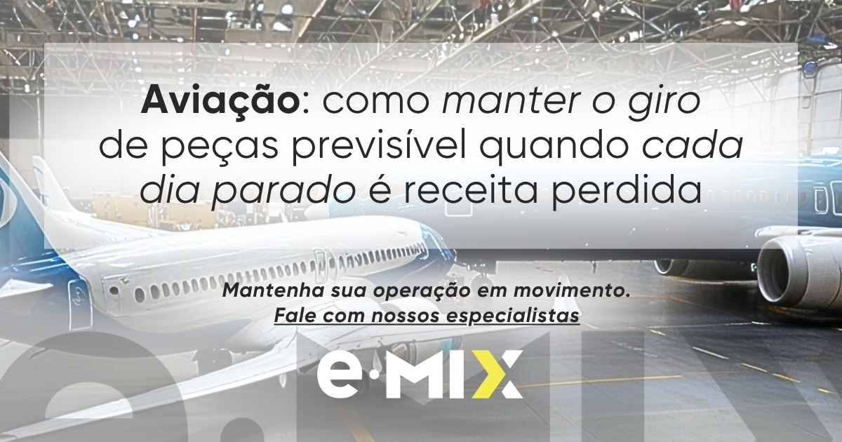 Aviação: como manter o giro de peças previsível quando cada dia parado é receita perdida